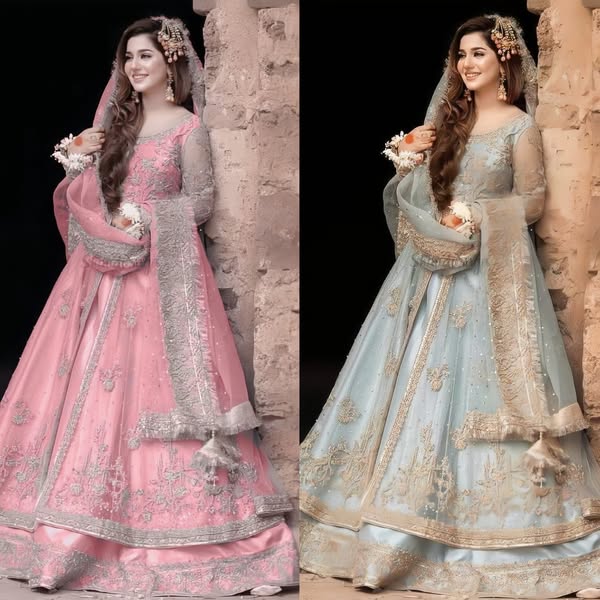 BRAND:*KASHEE* bridal net maxi embroidered luxury unstitched 3pc✓
