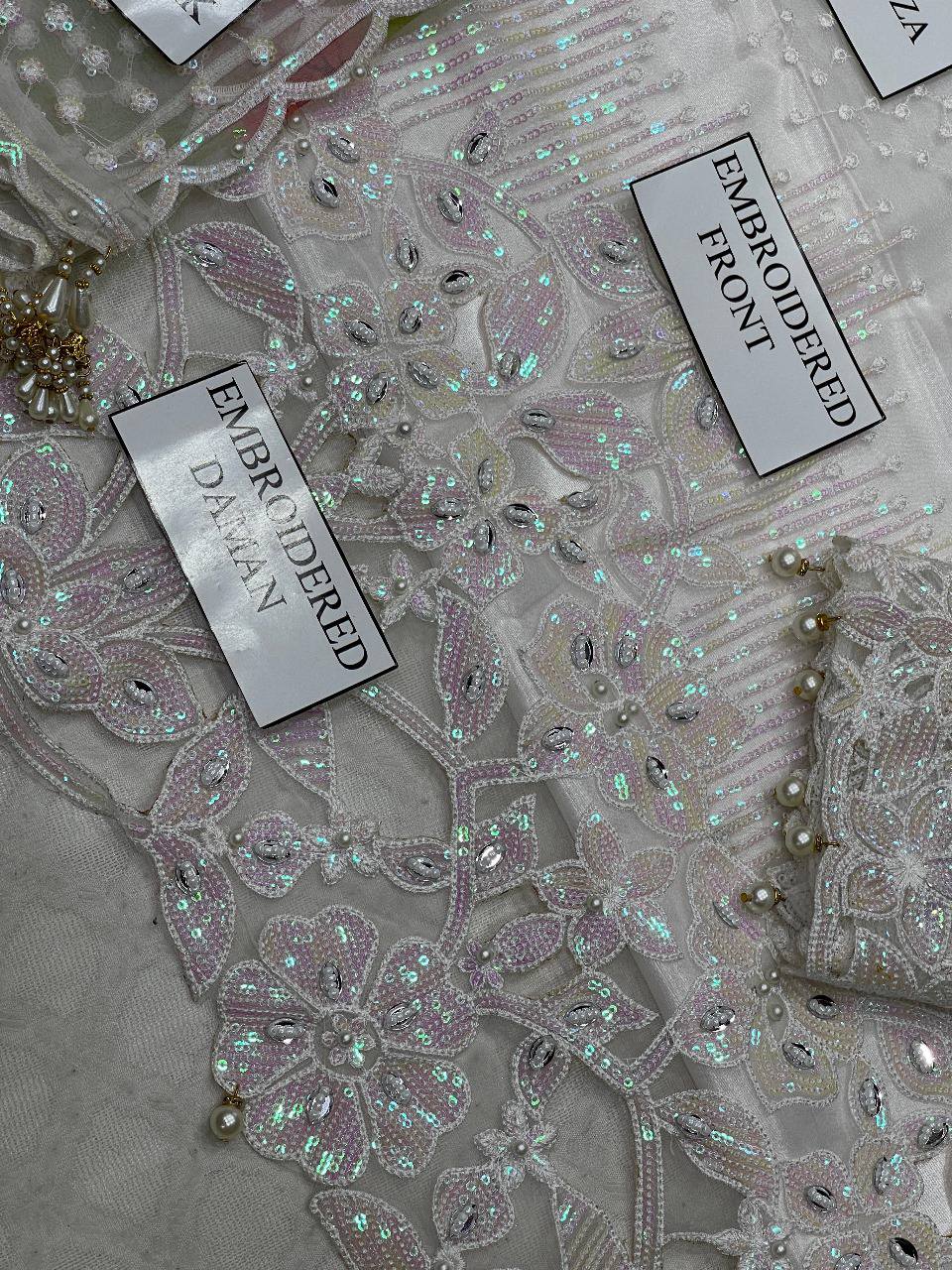 BAROQUE CHANTELLE ORGANZA EMBROIDERED 3 pcs unstitched