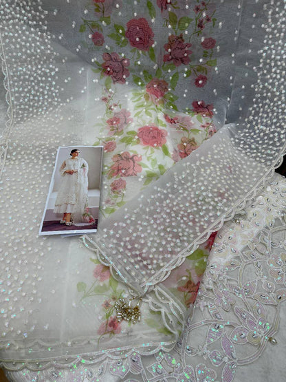 BAROQUE CHANTELLE ORGANZA EMBROIDERED 3 pcs unstitched