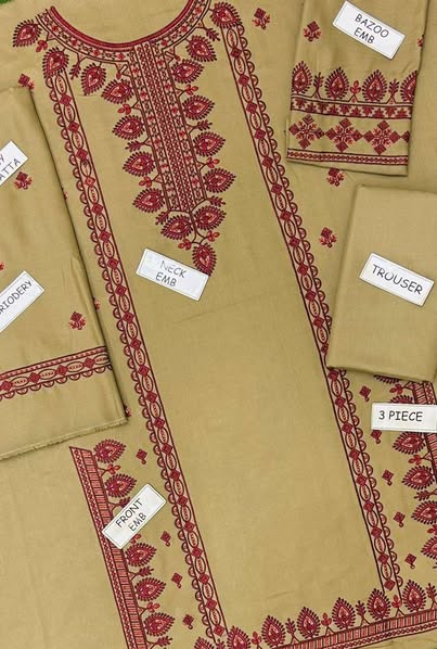 Lalazar MOST DEMANDING EDITION* *03PCS UNSTITCHED SUIT*