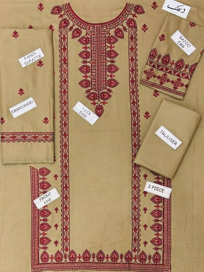 Lalazar MOST DEMANDING EDITION* *03PCS UNSTITCHED SUIT*